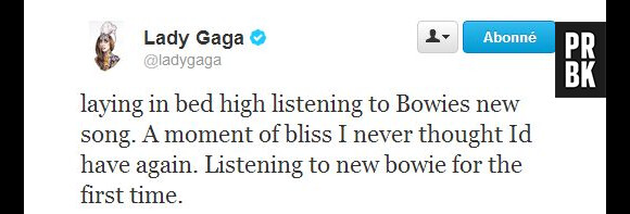 Lady Gaga est heureuse de retrouver David Bowie