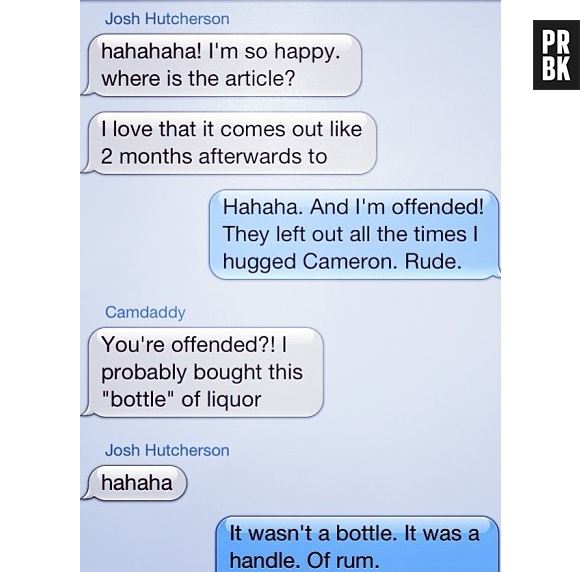 Sophia Bush a même montré les SMS qu'elle a échangé avec Josh Hutcherson !