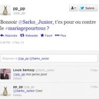 Mariage gay : Louis Sarkozy pour ? Sa réponse sur Twitter !