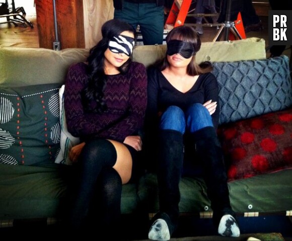Naya Rivera et Lea Michele en mode sieste sur le tournage de Glee