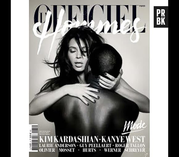 Kanye West et Kim Kardashian, nus et enlacés en couv de l'Officiel Hommes printemps 2013