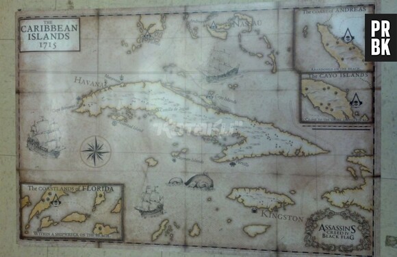 Assassin's Creed 4 Black Flag : la carte des Caraïbes
