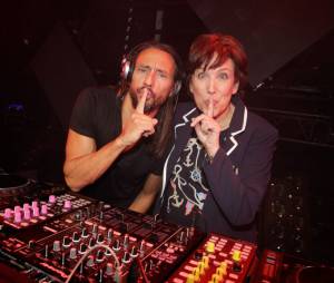 Roselyne Bachelot et Bob Sinclar, le 2 avril 2013 à la Gaîté Lyrique