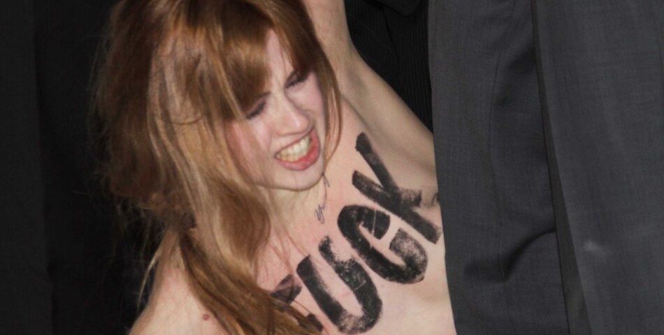 Trois Femen ont protesté contre Poutine, ce lundi 8 avril 2013 en Allemagne