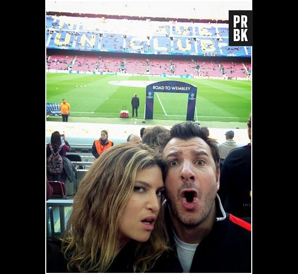 Michael Youn et Isabelle Funaro, en couple au Camp Nou