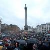 Des centaines de manifestants réunis à Trafalgare Square