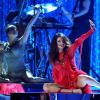 Selena Gomez, sur la scène des MTV Movie Awards 2013 le 14 avril