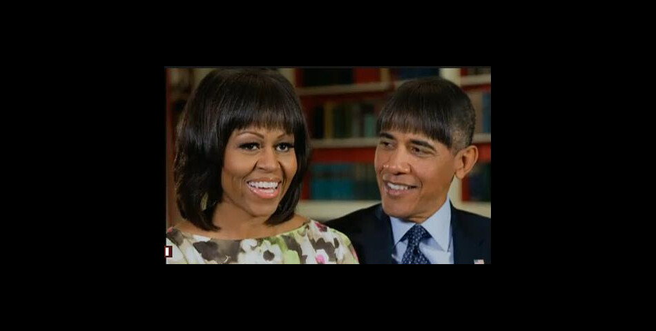 Barack Obama avec la frange de sa femme Michelle