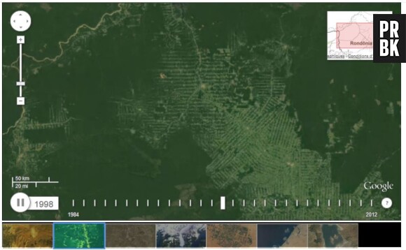 La déforestation visible grâce à Google Timelapse