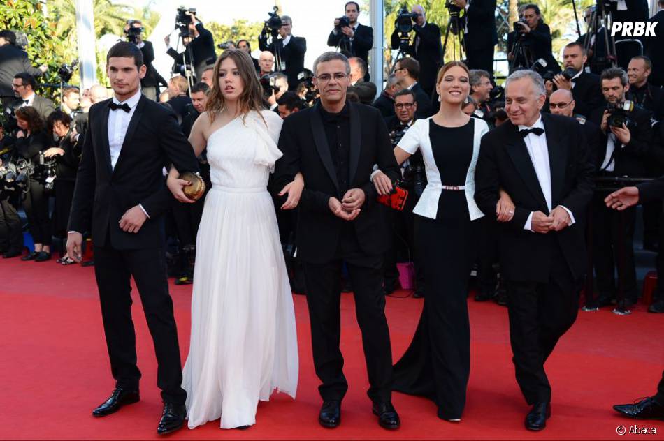 L&#039;équipe du film La vie d&#039;Adèle pour la cérémonie de clôture du Festival de Cannes 2013, le 26 mai