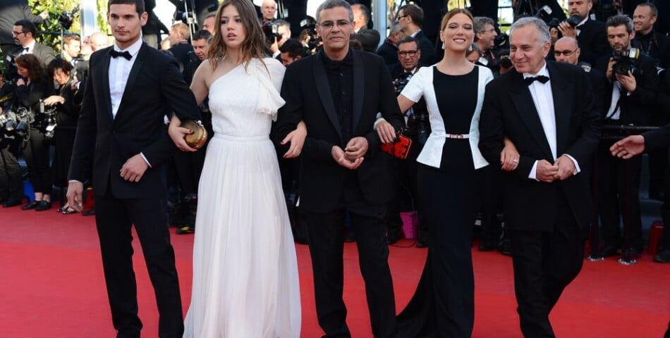 L&#039;équipe du film La vie d&#039;Adèle pour la cérémonie de clôture du Festival de Cannes 2013, le 26 mai
