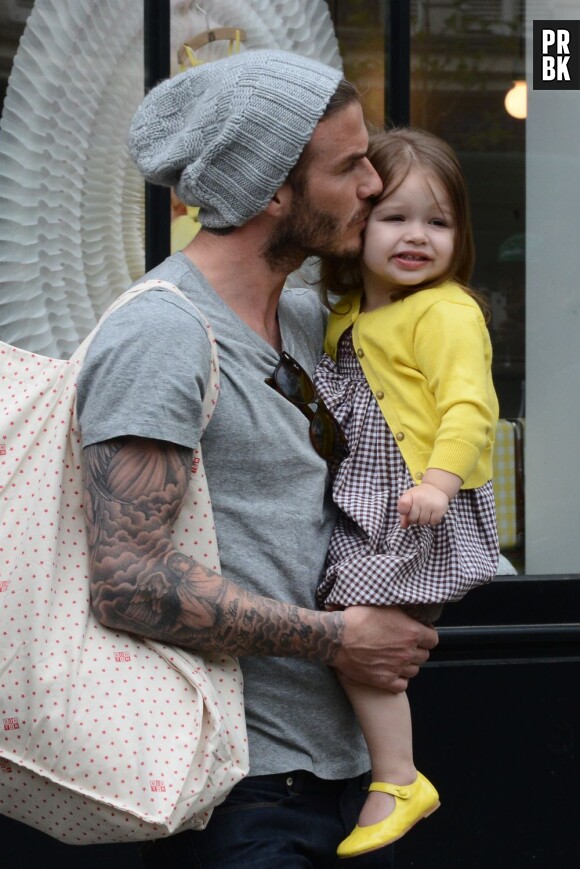 David Beckham toujours très attentionné envers sa petite Harper