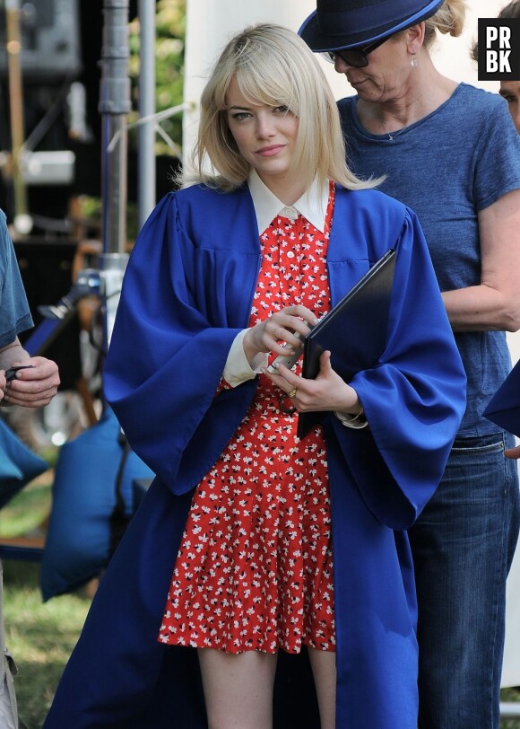 Emma Stone sublime sur le tournage de The Amazing Spider-Man 2