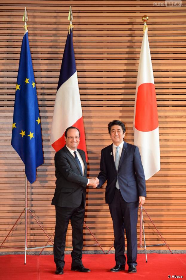 François Hollande et le premier ministre japonais Shinzo Abe, vendredi 7 juin 2013 à Tokyo