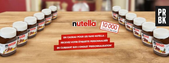 Nutella offre la possibilité de personnaliser nos pots sur Facebook