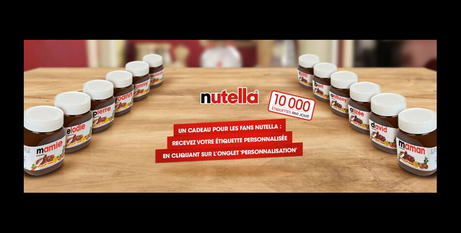 Nutella offre la possibilité de personnaliser nos pots sur Facebook
