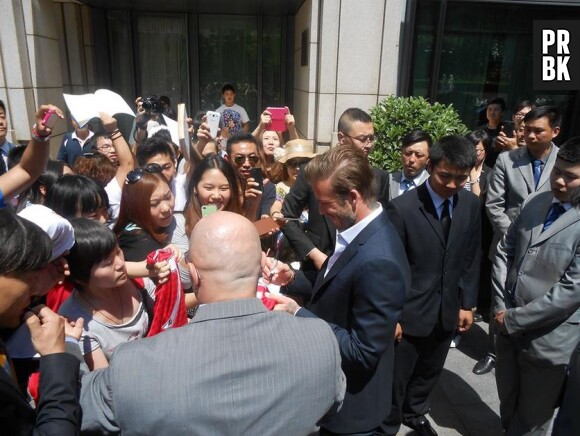 David Beckham, superstar mondiale, rencontre ses fans en Chine