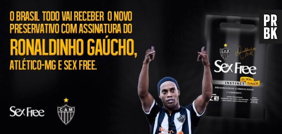 Ronaldinho fait de la pub pour la marque de préservatifs "Sex Free"