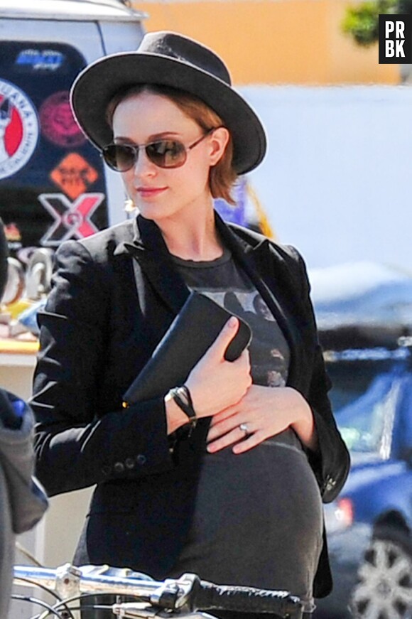Evan Rachel Wood à Los Angeles pendant sa grossesse, le 17 juillet 2013