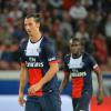 Blaise Matuidi et Zlatan Ibrahimovic pendant PSG VS Ajaccio, le 18 août 2013 au Parc des Princes