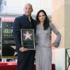 Vin Diesel et Michelle Rodriguez pour l'inauguration de son étoile sur le Walk of Fame entouré de sa famille et de ses amis