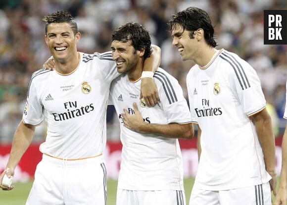 Kaka et ses anciens coéquipiers, Cristiano Ronaldo et Raul