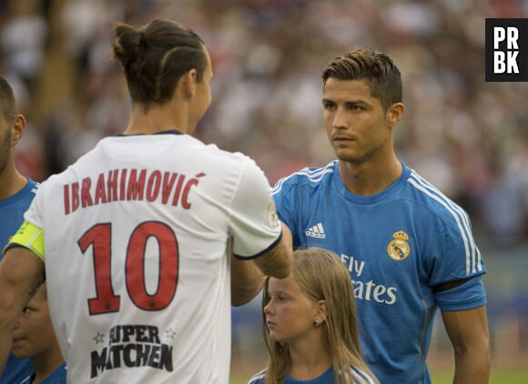 Cristiano Ronaldo face à Zlatan Ibrahimovic, le 27 juillet 2013  en Suède