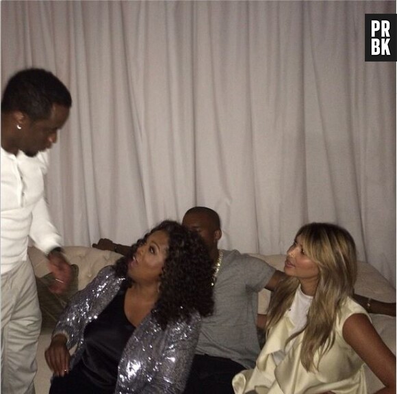 Kim Kardashian, Kanye West, Oprah Winfrey, P. Diddy ou encore Mick Jagger : petite soirée entre amis à Los Angeles le 21 septembre 2013