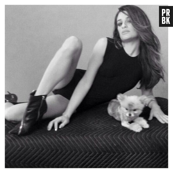 Lea Michele sexy pour présenter Pearl, le 15 octobre 2013 sur Twitter