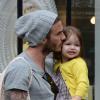 David Beckhamtrès câlin avec sa petite Harper