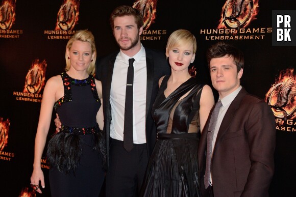 Hunger Games l'embrasement : les acteurs à l'avant-première parisienne le 15 novembre 2013, au Grand Rex