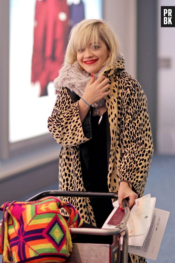 Rita Ora débarque à Vancouver pour le tournage de Fifty Shades of Grey, le 15 janvier 2014