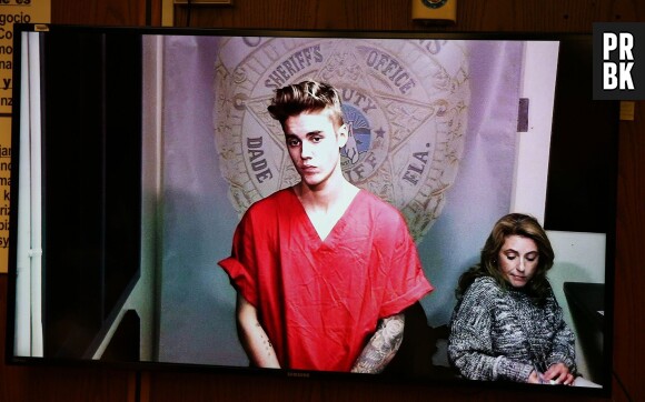 Justin Bieber devant le juge après son arrestation, le 23 janvier 2014 à Miami