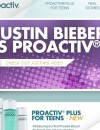 Justin Bieber dans une publicité Proactiv en 2011