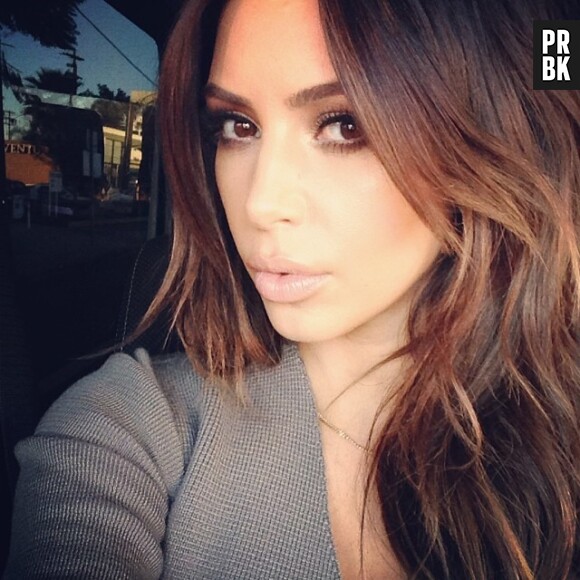 Kim Kardashian redevient brune, le 1er février 2014 sur Instagram