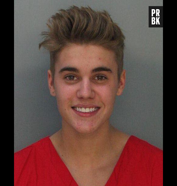 Justin Bieber : mugshot après son arrestation à Miami le 23 janvier 2014