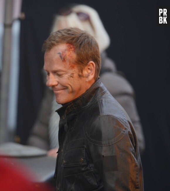 24 heures chrono saison 9 : Kiefer Sutherland sur le tournage, le 22 janvier 2014 à Londres