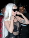 Lady Gaga en slip échancré et résilles à New-York le 17 février 2014