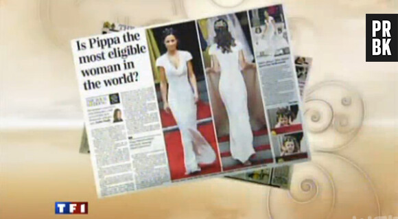Pippa Middleton a plaisanté sur sa tenue lors d'un dîner organisé à Londres, le lundi 24 février