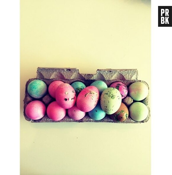 Les oeufs colorés de Pâques 2014 de Doutzen Kroes