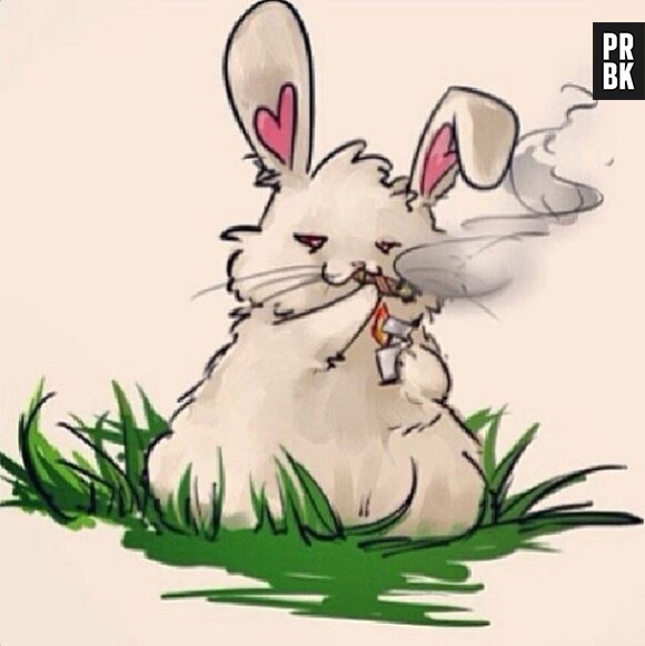 Rihanna et son lapin fumeur de Pâques