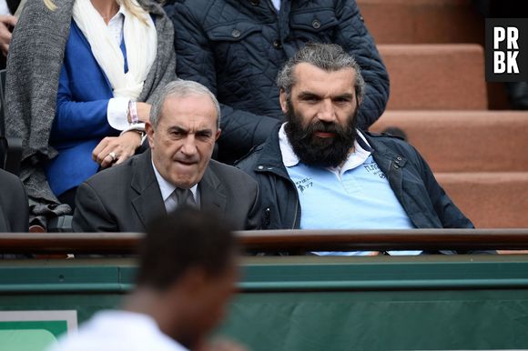 Sébastien Chabal dans les tribunes de Roland Garros le 27 mai 2014