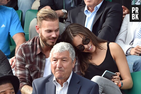 M. Pokora accompagné d'une jolie brune à Roland Garros le lundi 2 juin 2014