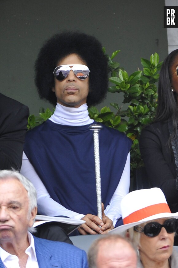 Prince pas très souriant à Roland Garros le 2 juin 2014