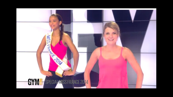 Flora Coquerel (Miss France 2014) sexy pour une séance de sport sur D8