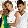  Neymar et Gis&egrave;le B&uuml;ndchen sur la couverture du magazine Vogue Brasil du mois de juin 2014 