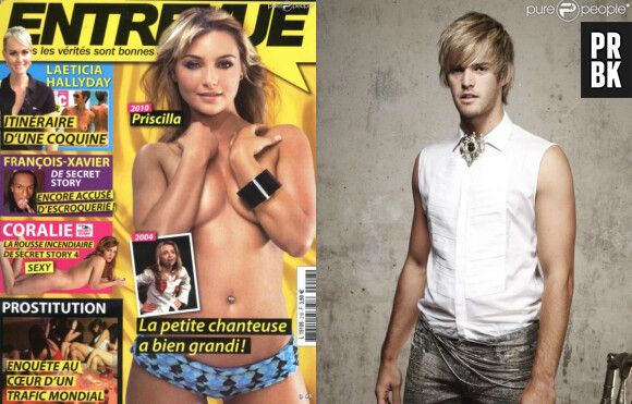 Priscilla, topless en Une du magazine Entrevue en 2010 et Florent Torres, blond pour la comédie musicale Dracula en 2011