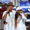 Pharrell Williams et Missy Elliott à la cérémonie des BET Awards 2014 à Los Angeles, le 29 juin 2014