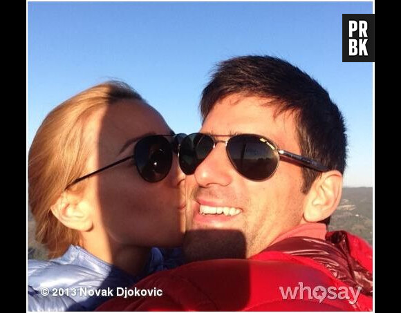 Novak Djokovic et Jelena Ristic amoureux et fiancés, le 25 septembre 2013