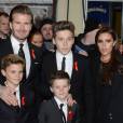  Brooklyn Beckham et ses célèbres parents à l'avant-première du film "The Class of 92", le 1er décembre 2013 
